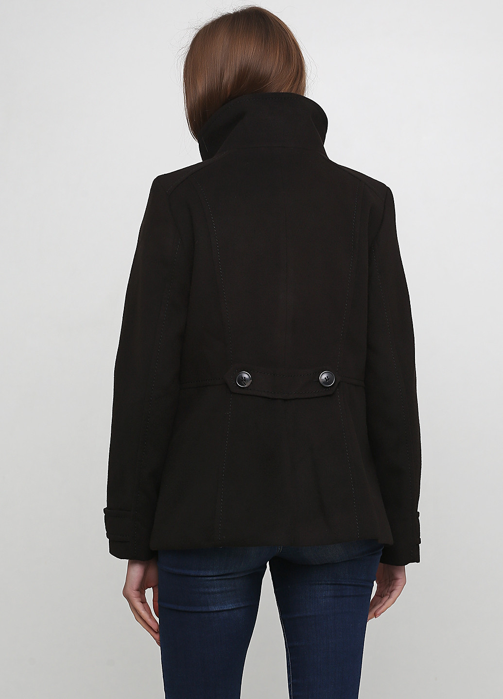 Черное Джинсовое пальто H&M однотонное