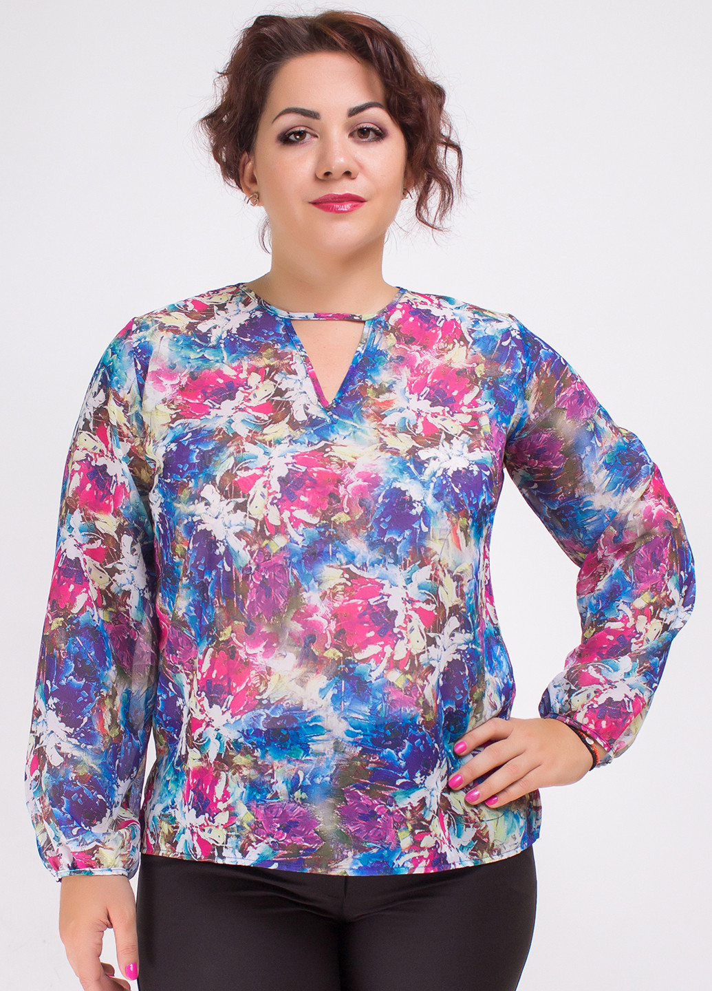 Комбинированная демисезонная блуза Adelin Fostayn