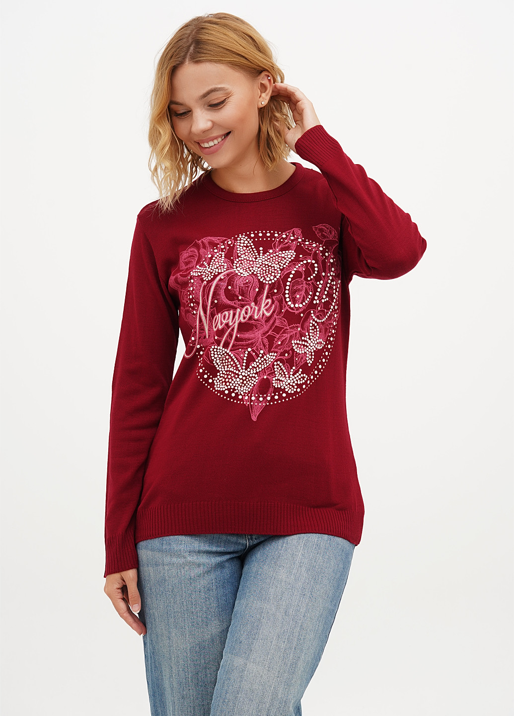 Вишневий демісезонний джемпер джемпер Massimo