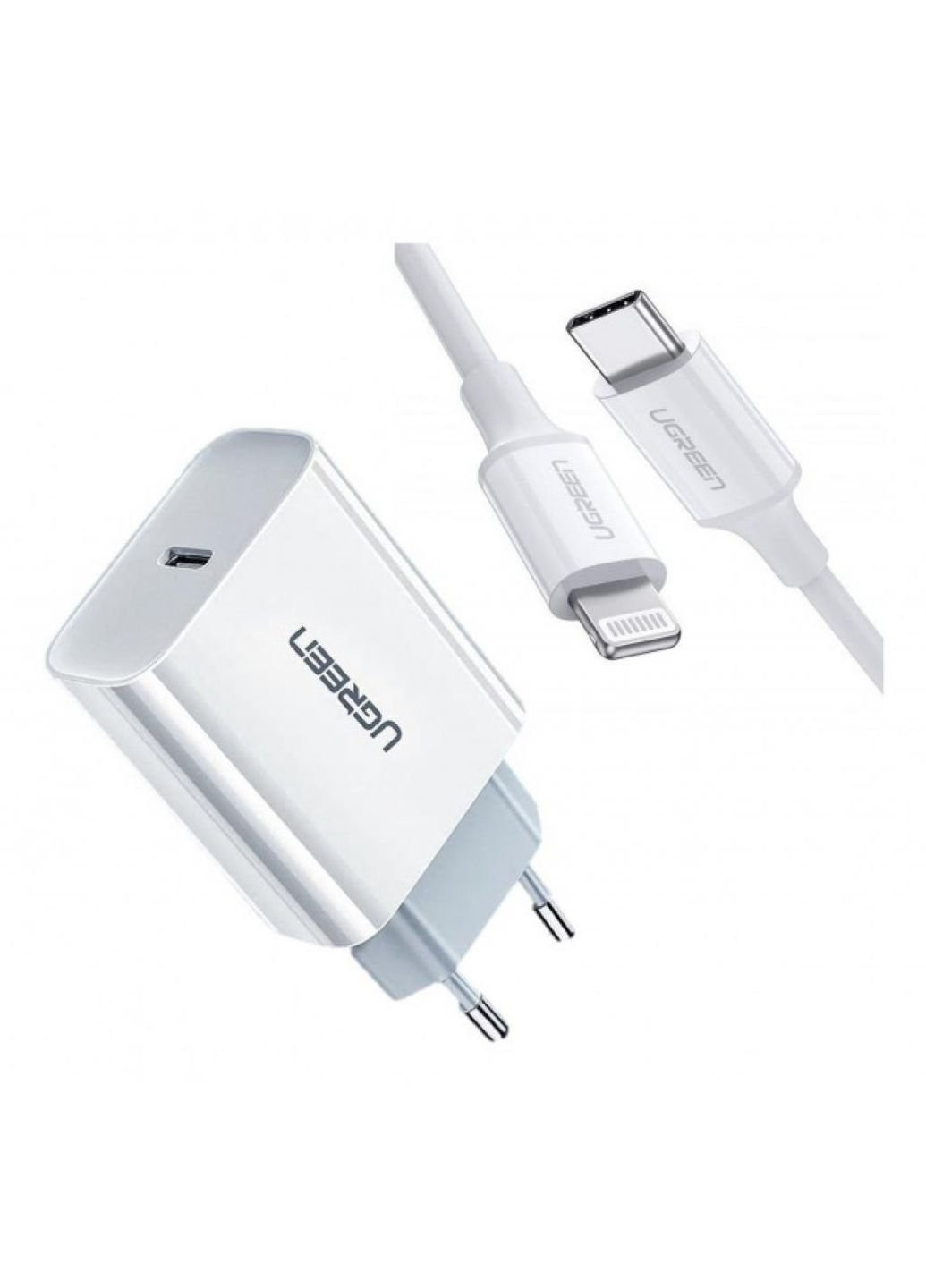 Зарядний пристрій (60450) Ugreen cd137 type-c pd 20w charger (white) (253507324)
