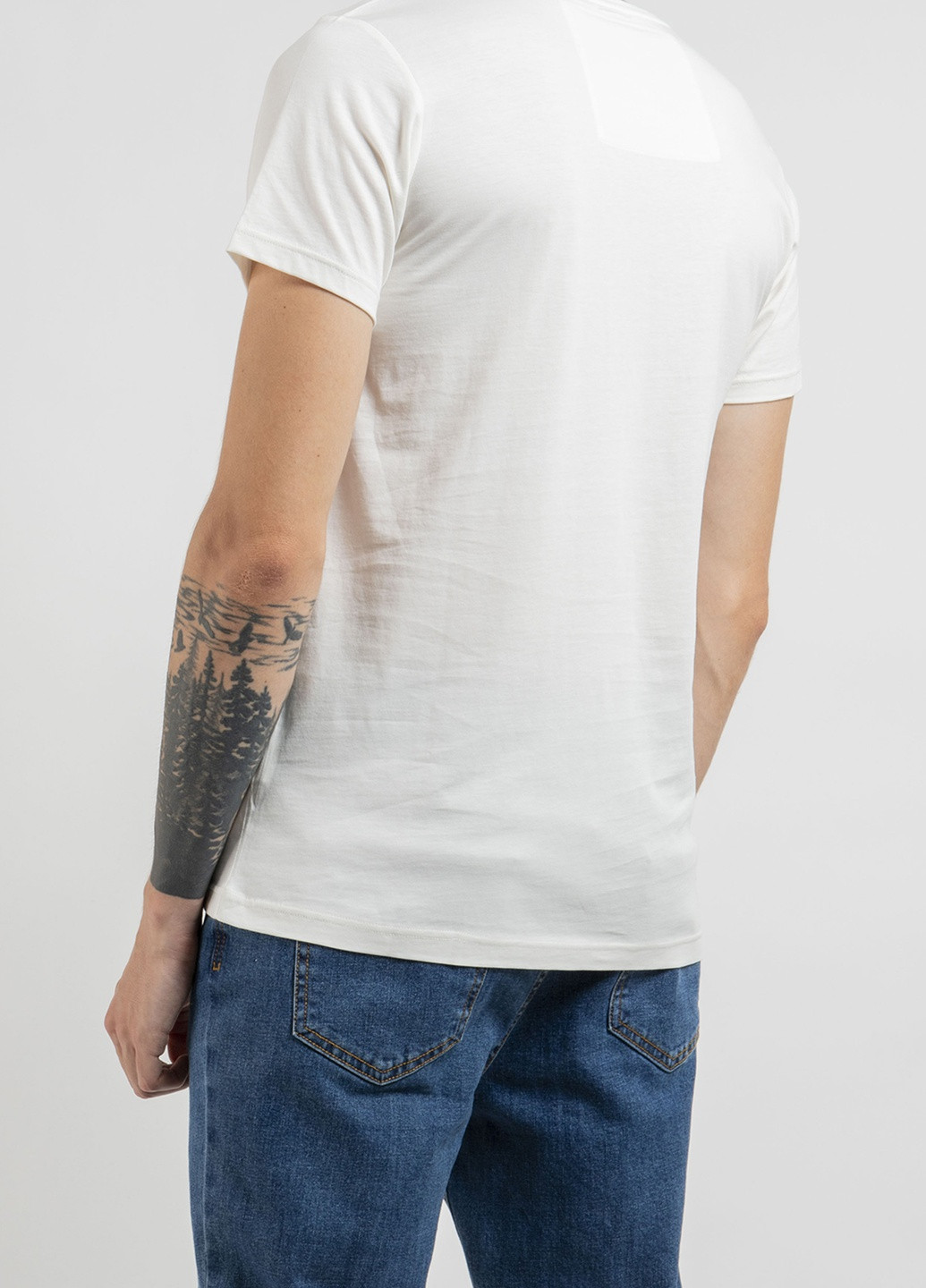 Молочная футболка с принтом молочного оттенка Ko Samui