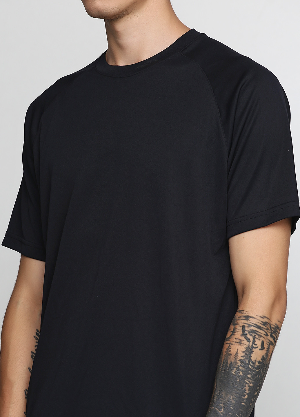 Черная футболка с коротким рукавом SPORT TEK