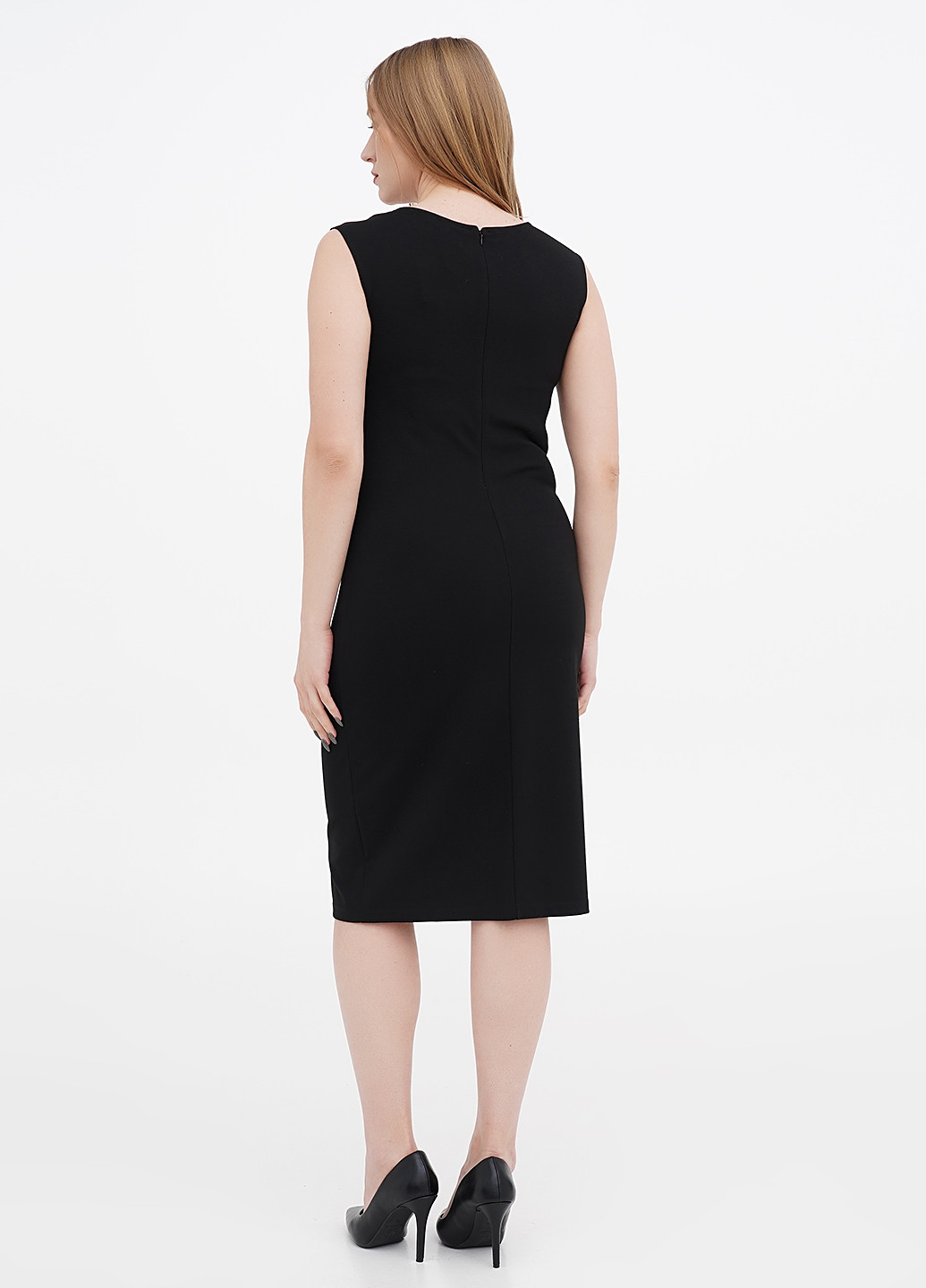Чорна коктейльна сукня футляр Ralph Lauren однотонна