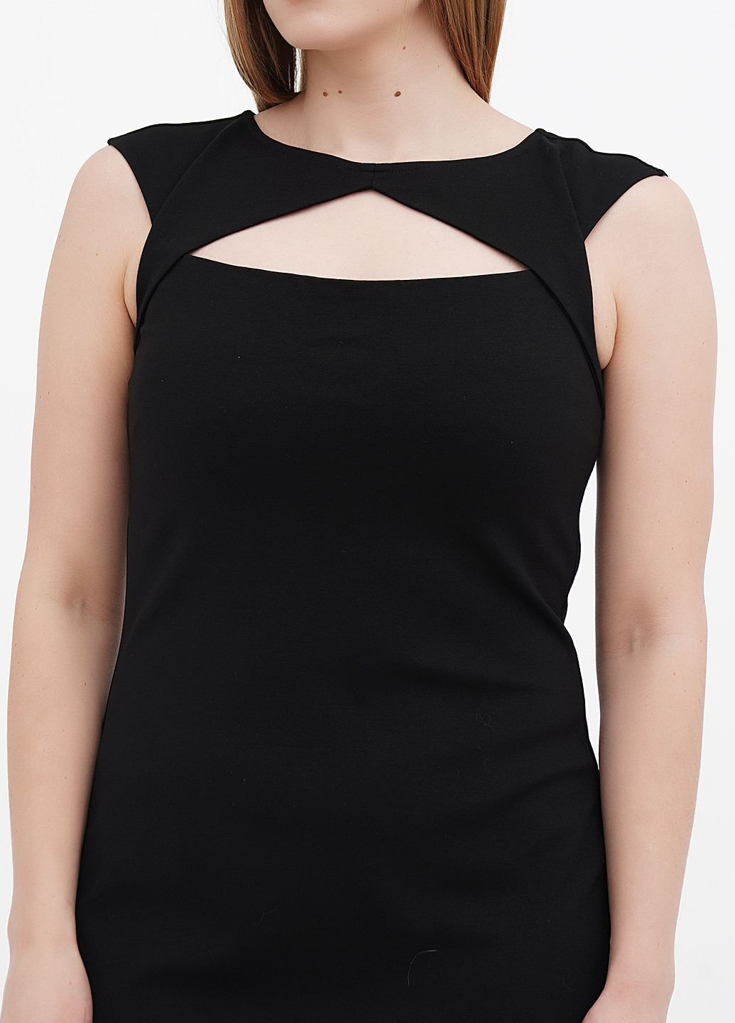 Черное коктейльное платье футляр Ralph Lauren однотонное
