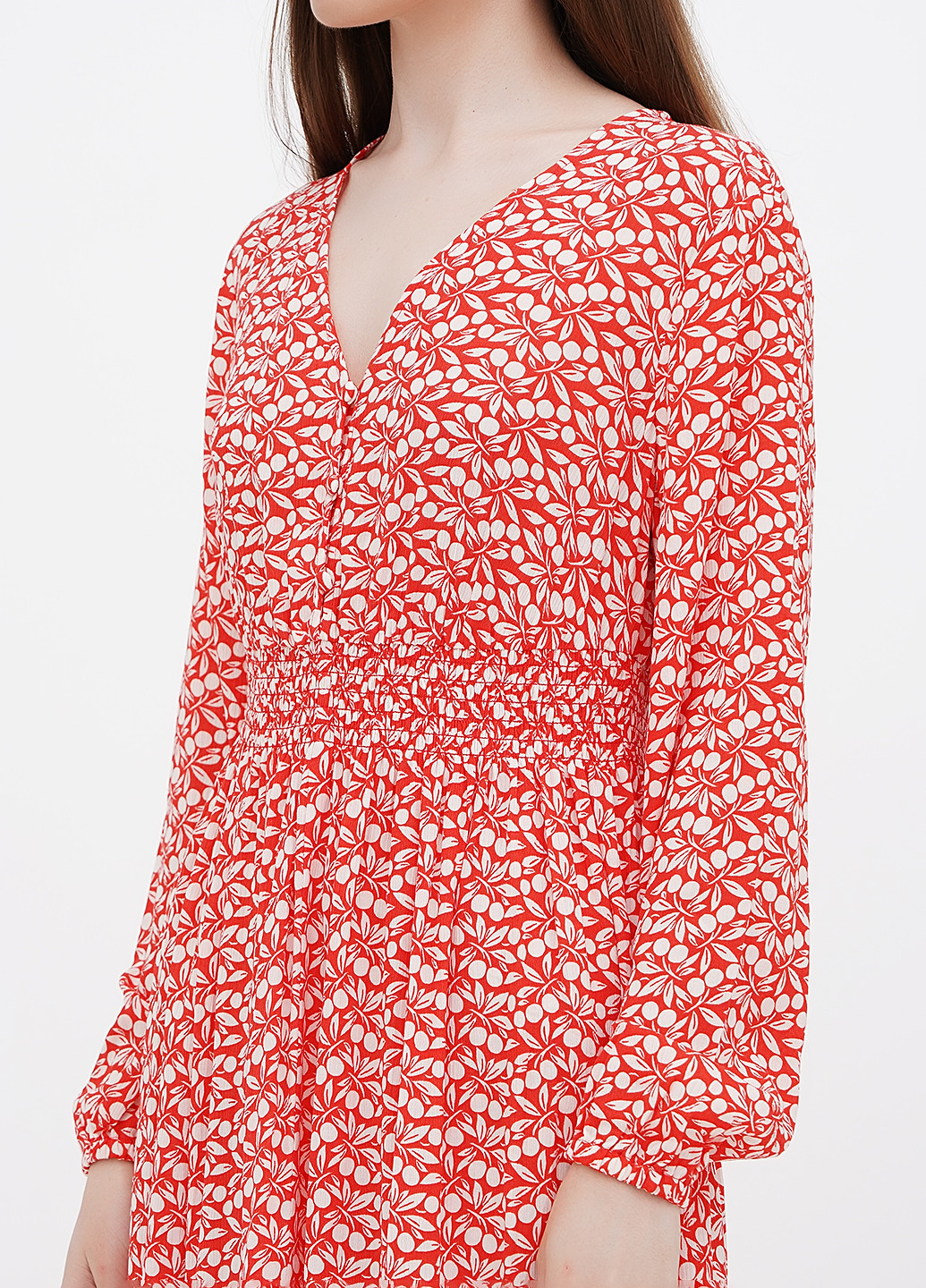 Красное кэжуал платье Boden с цветочным принтом