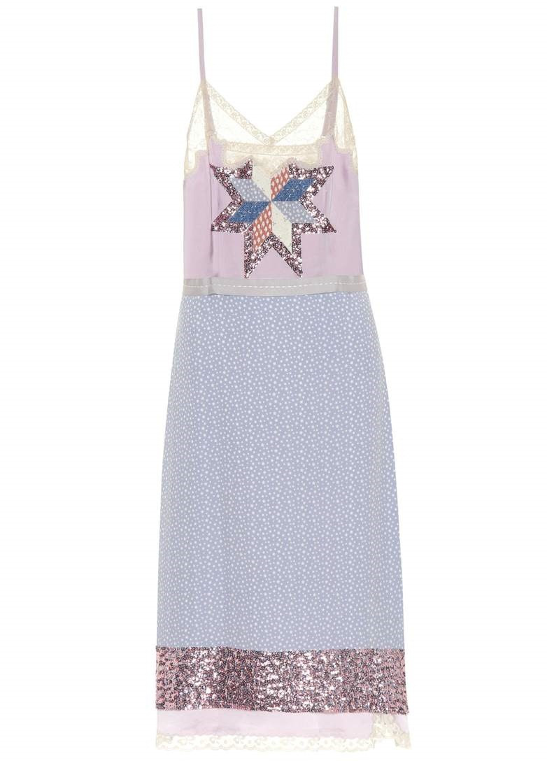 Светло-лиловое кэжуал платье 30518 Coach с цветочным принтом