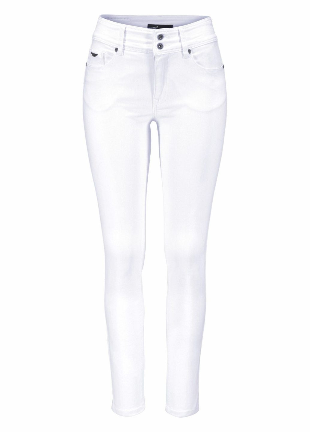 Белые демисезонные скинни джинсы Arizona