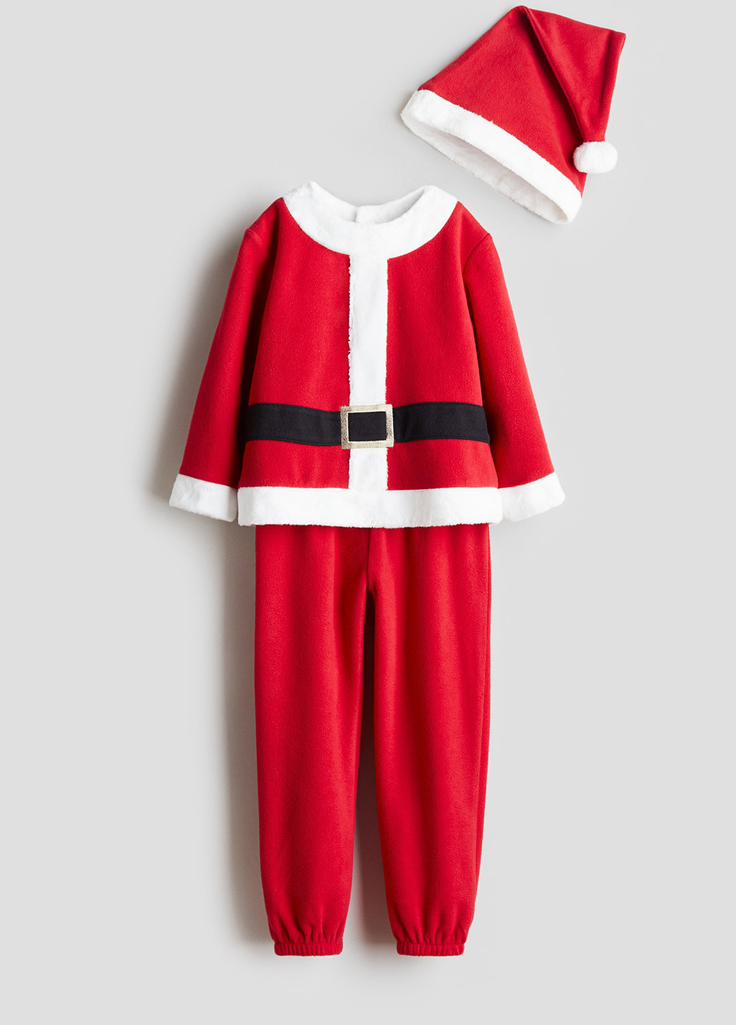 Красный зимний костюм (джемпер, брюки, шапочка) брючный H&M