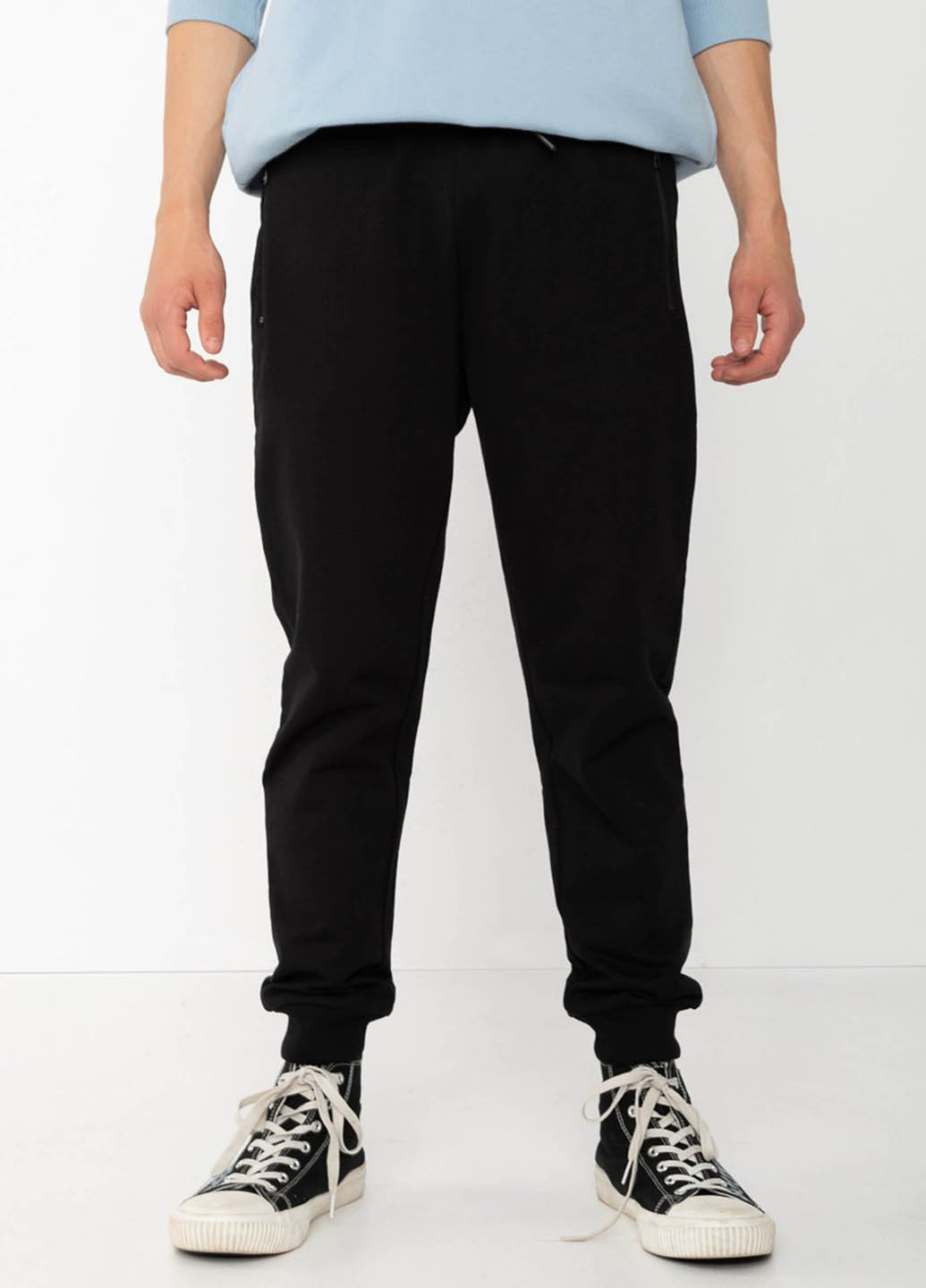 Черные спортивные демисезонные брюки джоггеры Reporter Young