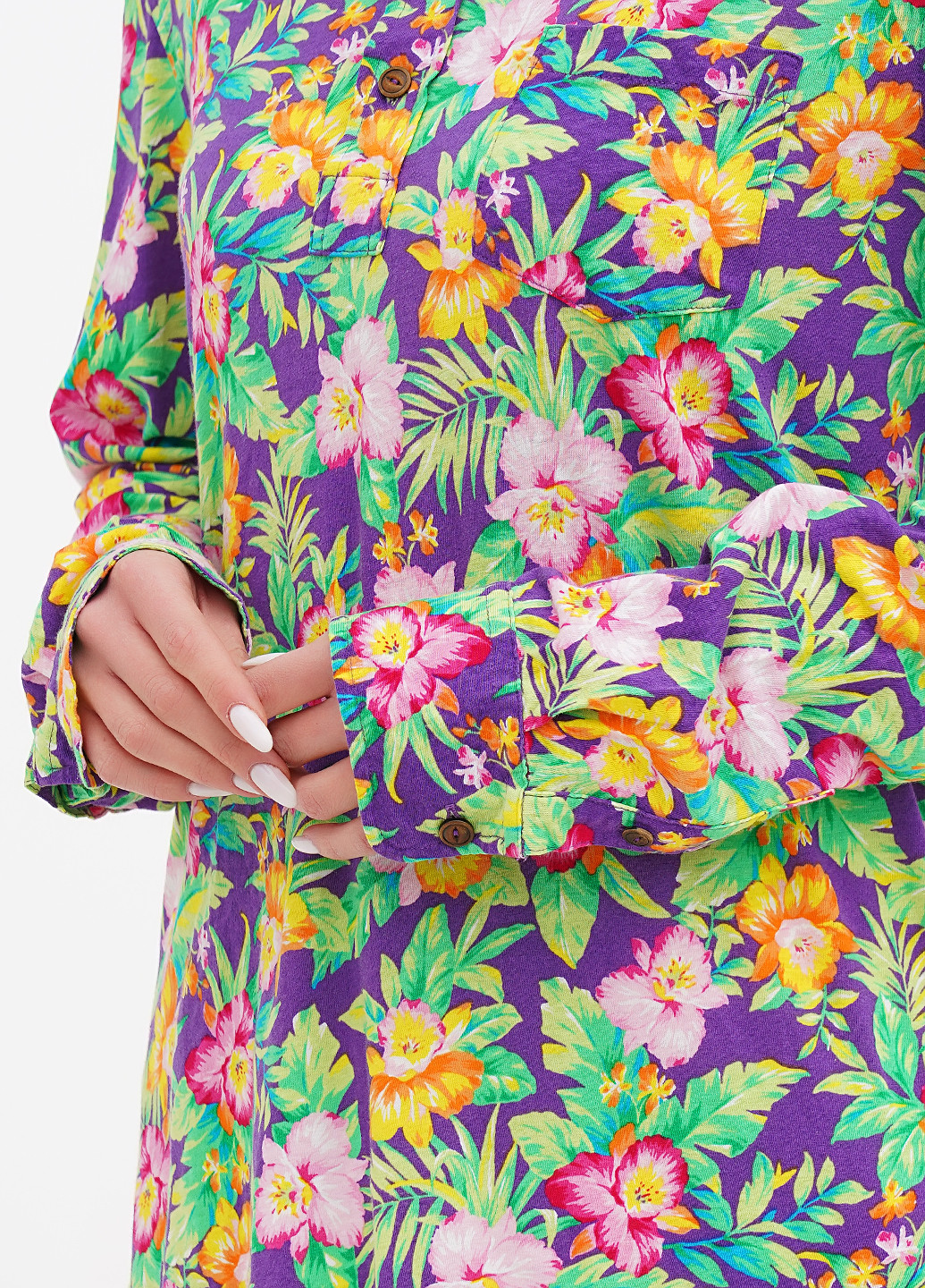 Цветная кэжуал рубашка с цветами Ralph Lauren