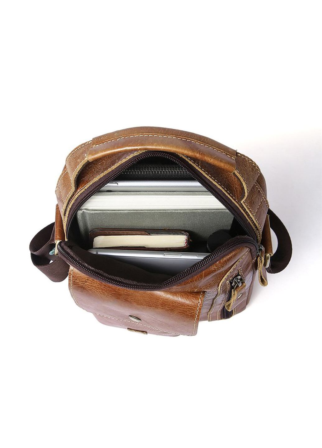 Чоловіча шкіряна сумка 18х21,5х6 см Vintage (255710771)