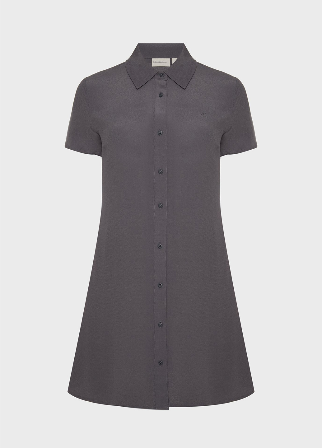 Темно-серое кэжуал, деловое платье рубашка Calvin Klein Jeans однотонное