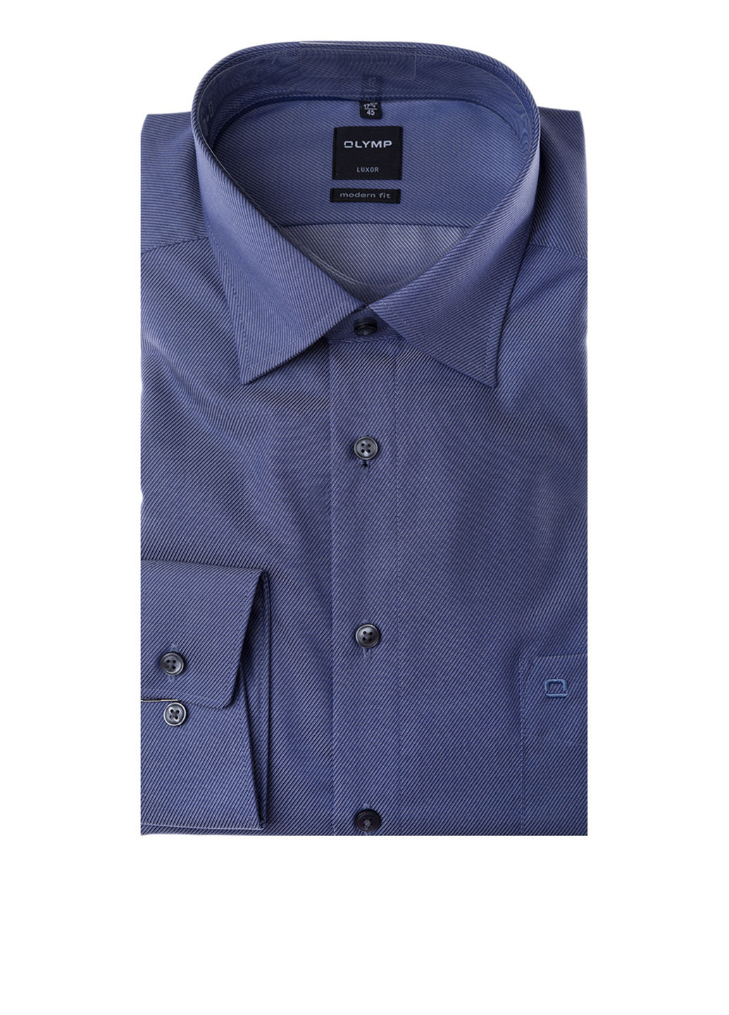Темно-синяя кэжуал рубашка в полоску Olymp с длинным рукавом