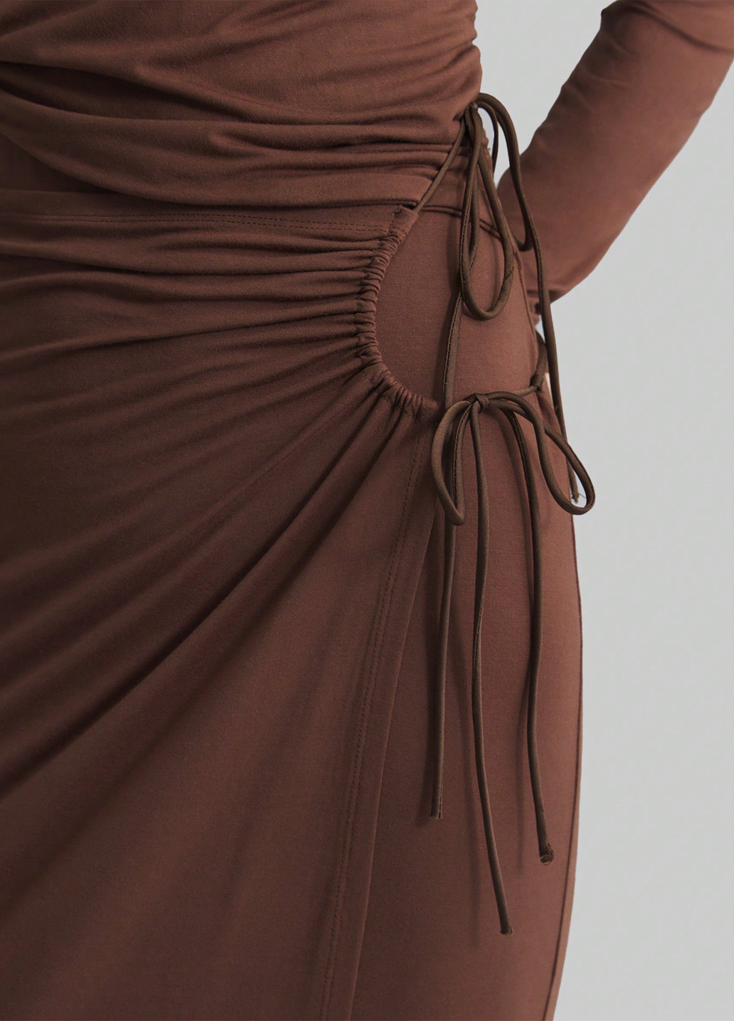 Коричневое кэжуал платье SHEIN однотонное