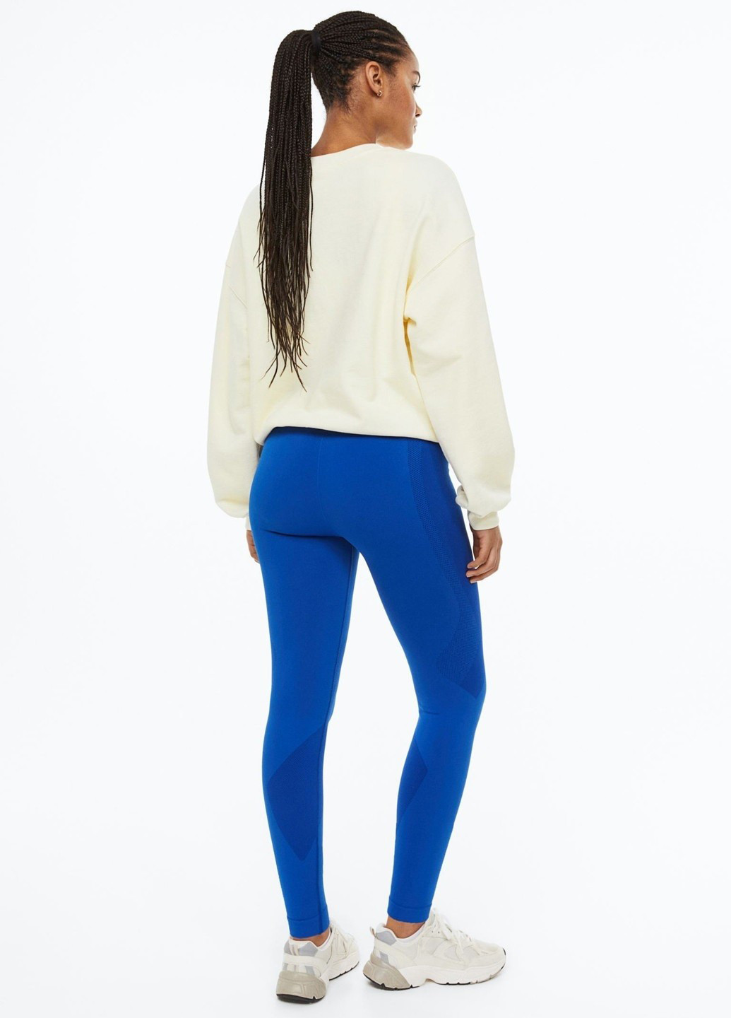 Кремовый свитшот H&M однотонный без декора (362376841)