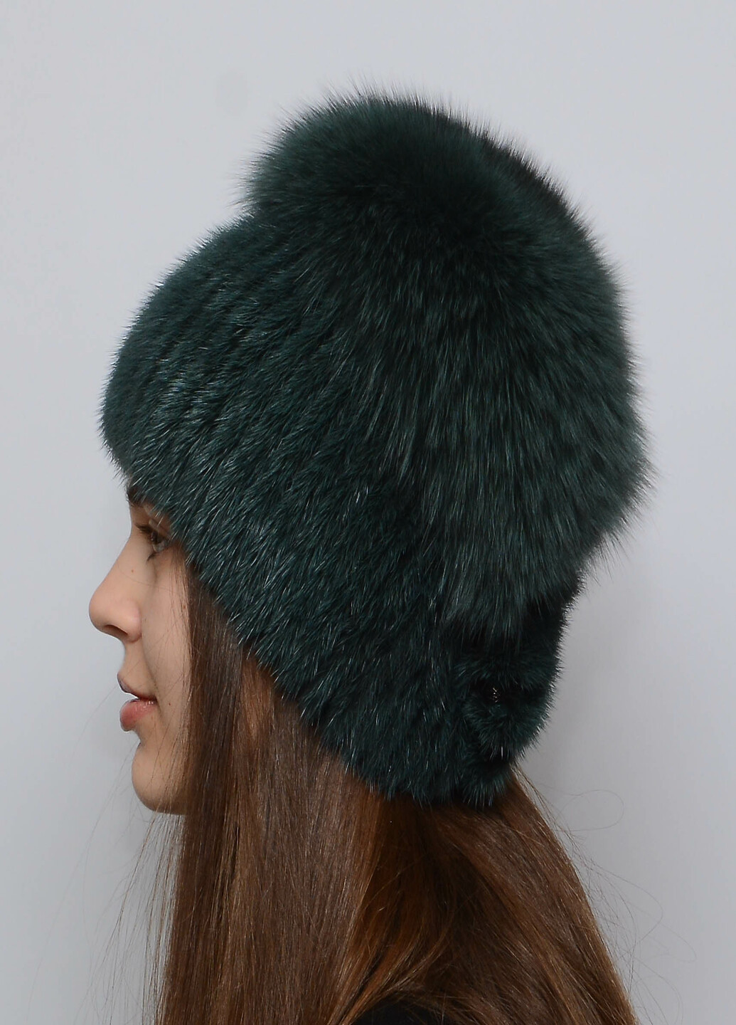 Зимняя вязаная меховая шапка из норки Меховой Стиль Стрекоза/разрез (198688595)