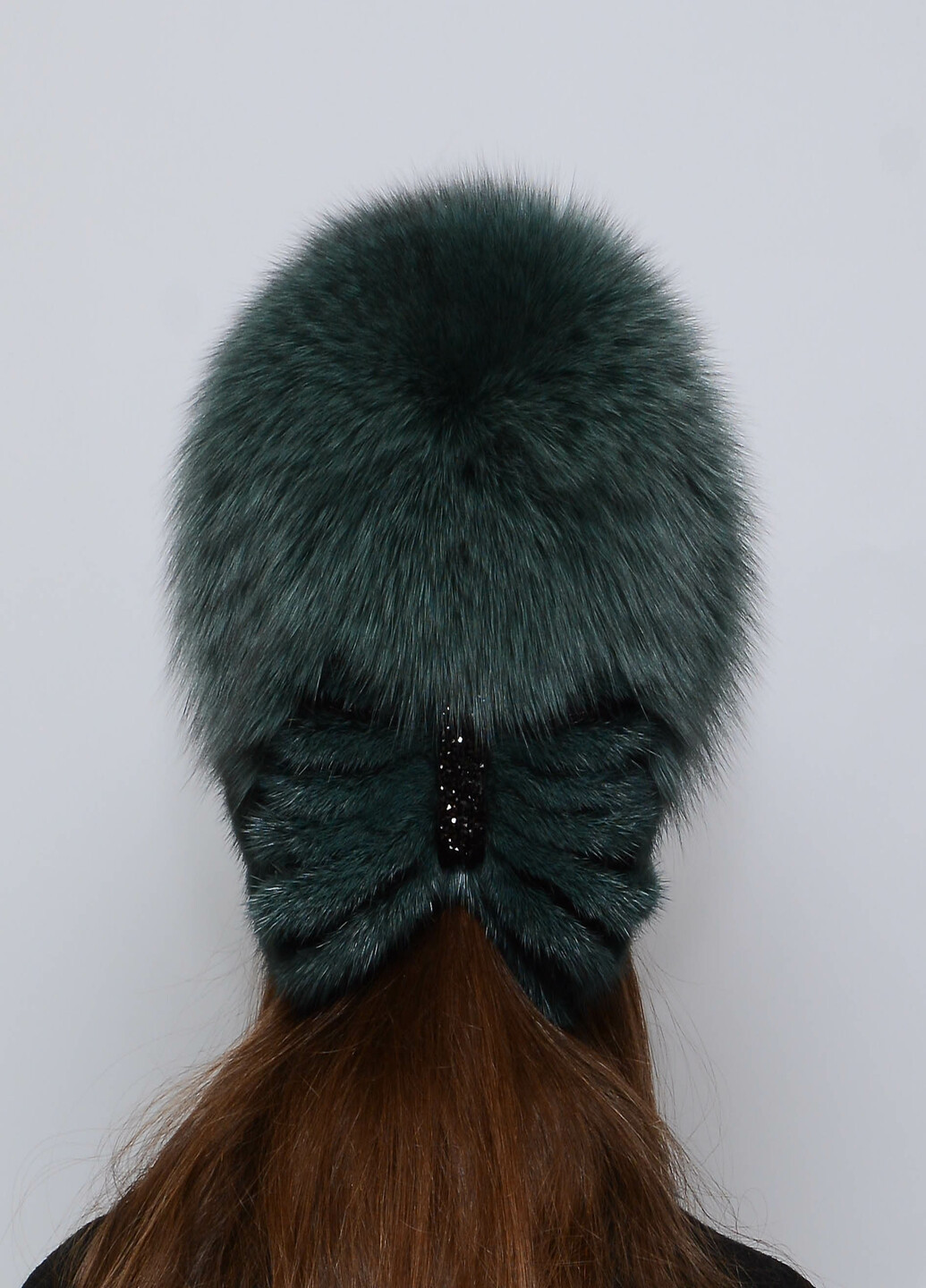 Зимняя вязаная меховая шапка из норки Меховой Стиль Стрекоза/разрез (198688595)