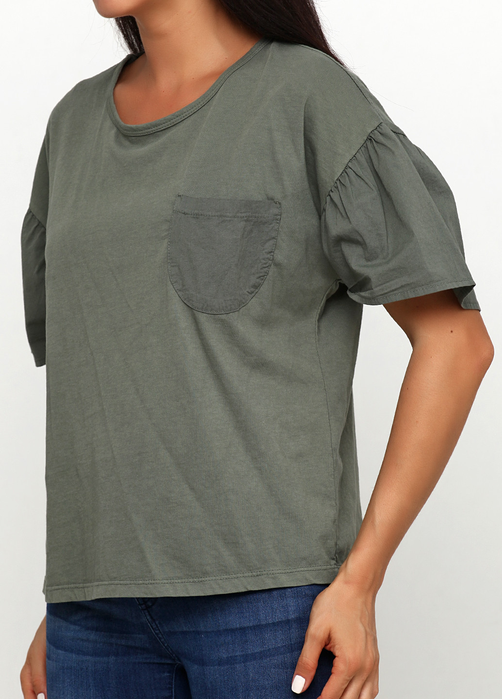 Хаки (оливковая) летняя футболка 158С