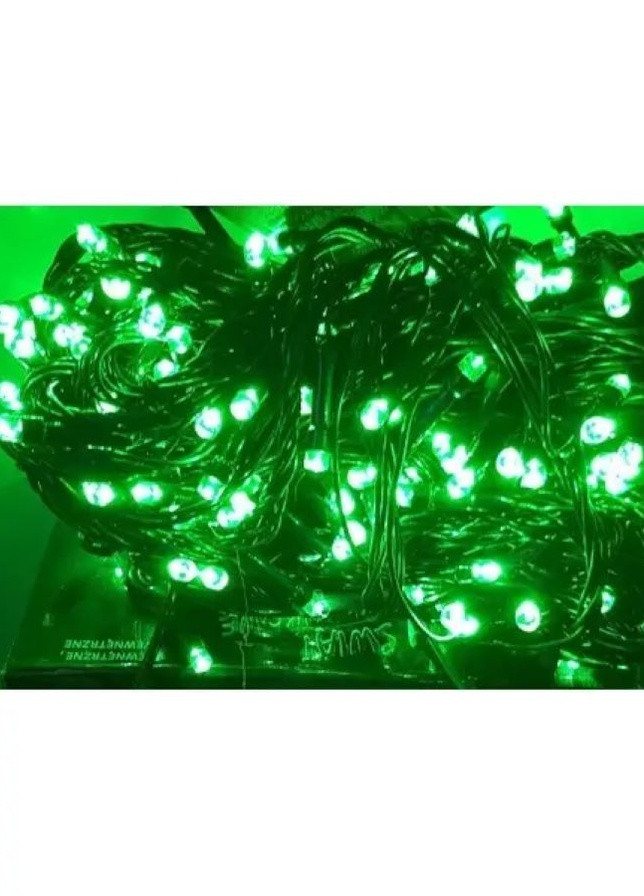 Світлодіодна гірлянда Lampiki на 500 LED зелена 8 режимів від мережі для приміщення та вулиці під накриттям Украина (255698685)