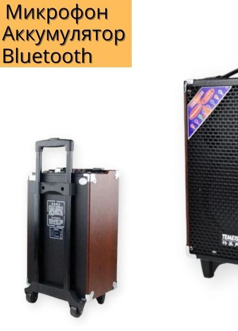 Портативна колонка TM-Q8S валіза 50Вт 8 дюймів, USB, SD, FM радіо, Bluetooth, 1 радіомікрофон, ДК XPRO (253455465)