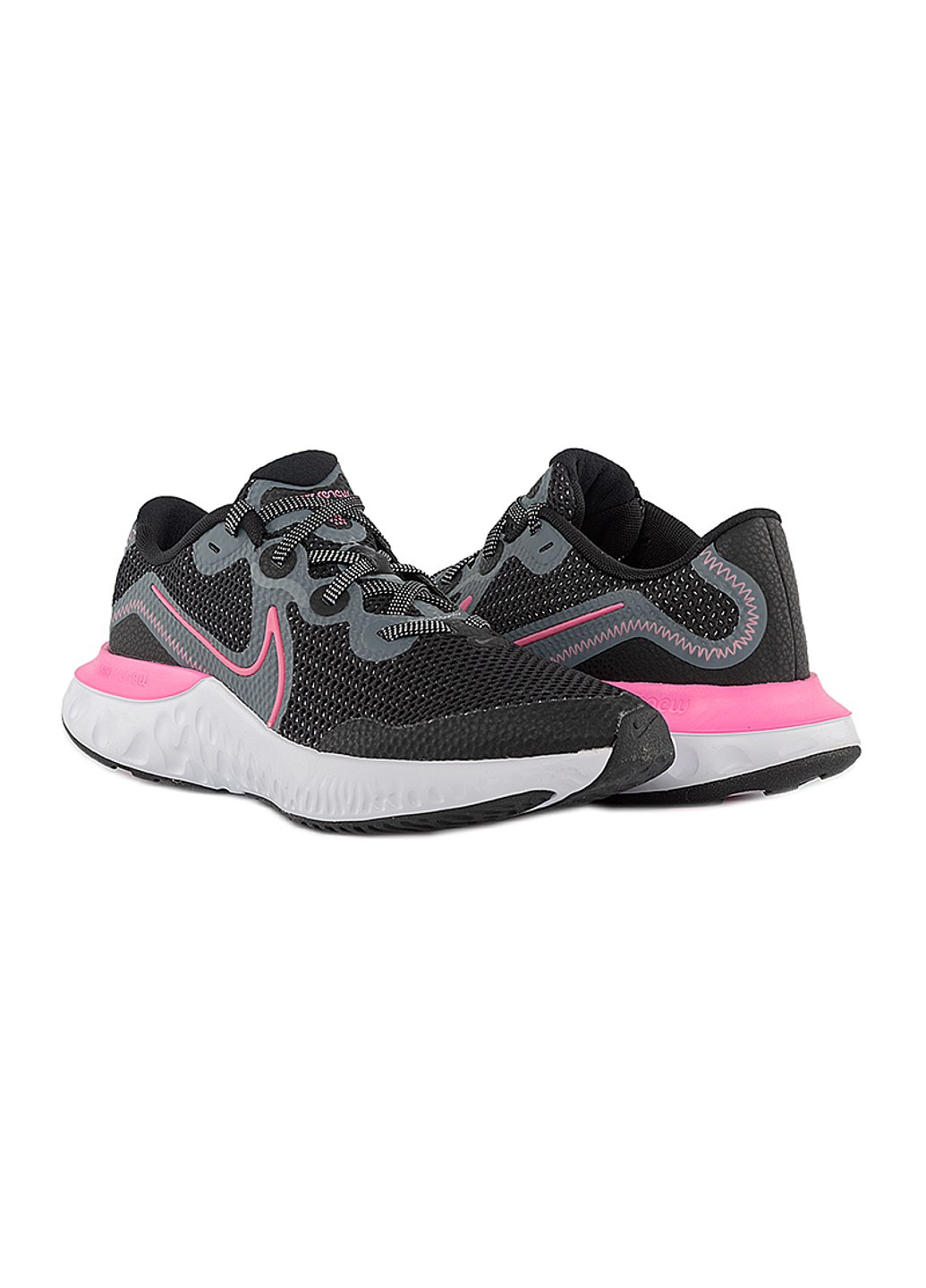 Черные демисезонные кроссовки renew run (gs) Nike