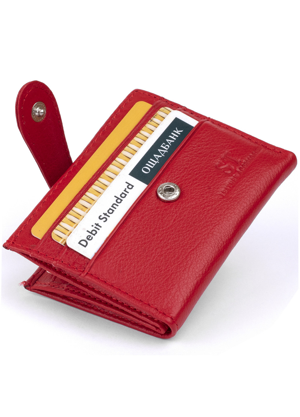 Жіночий шкіряний гаманець-візитниця 10х8,3х1,5 см st leather (229458787)