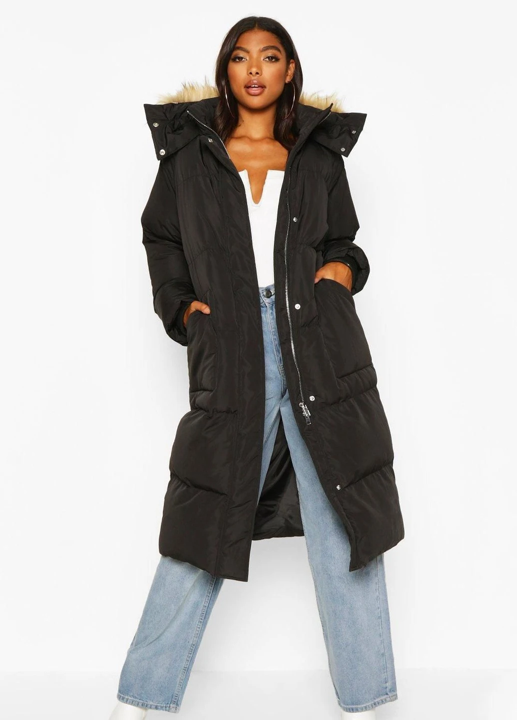 Черная демисезонная куртка Boohoo