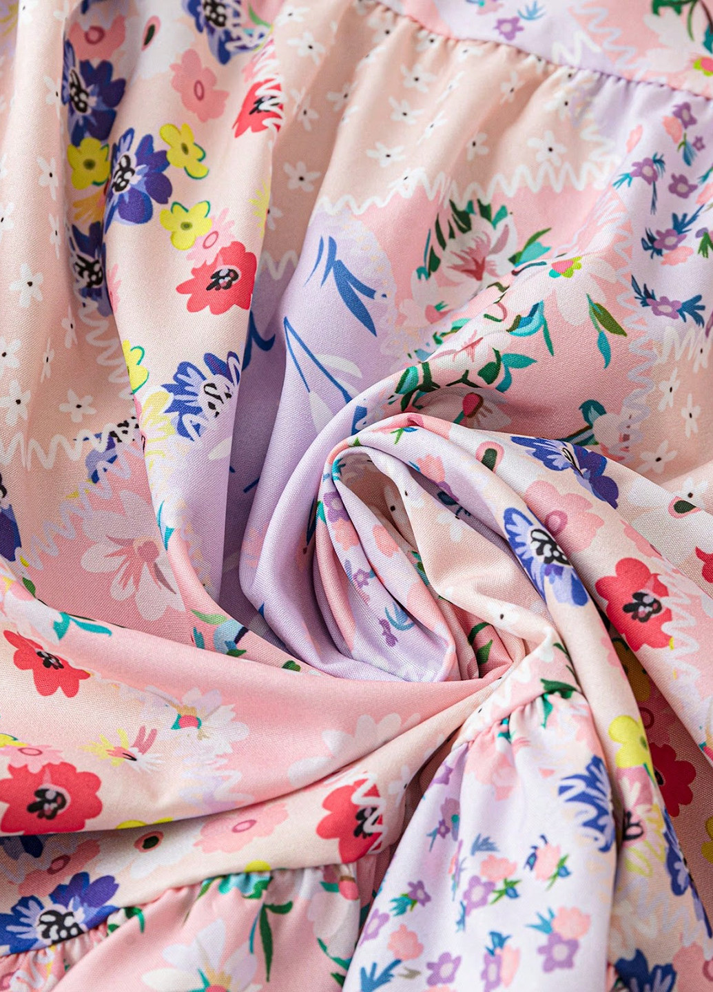 Комбінована кежуал сукня кльош, з відкритою спиною SHEIN з квітковим принтом