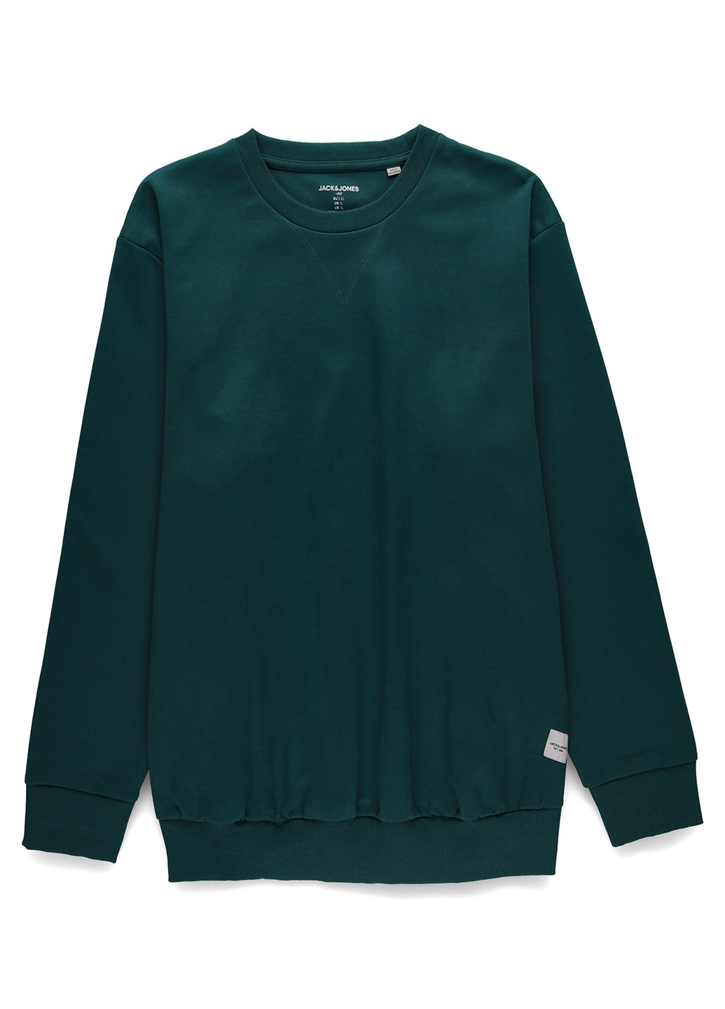 Зелений світшот Jack & Jones однотонний без декору (316474255)