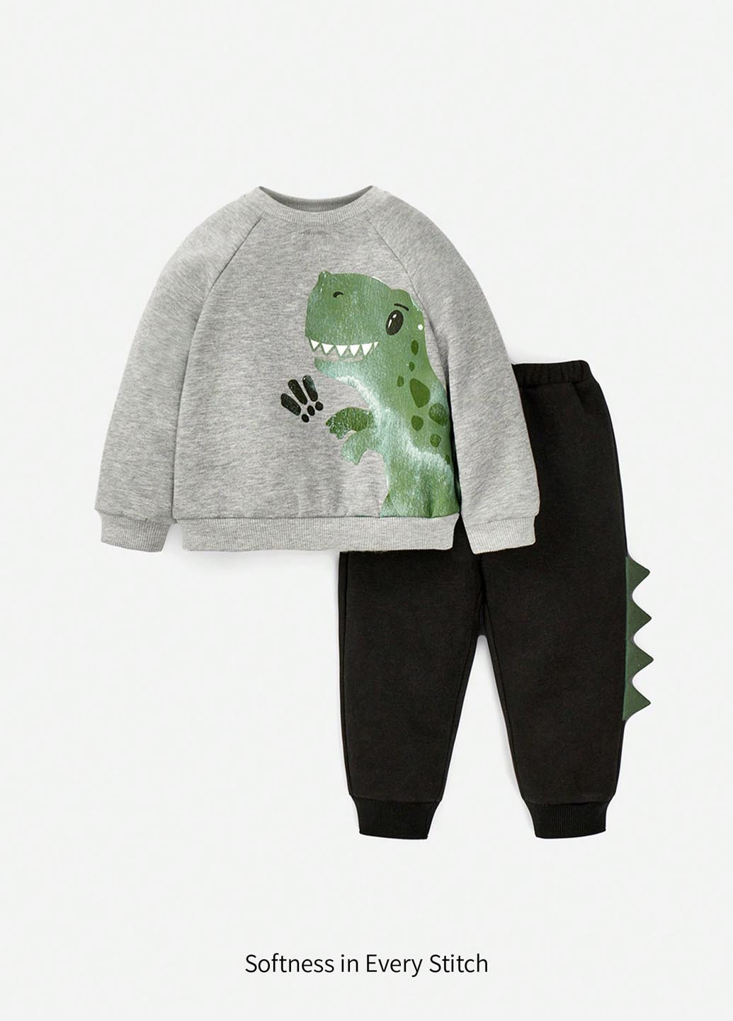 Комбинированный демисезонный комплект (свитшот, брюки) SHEIN