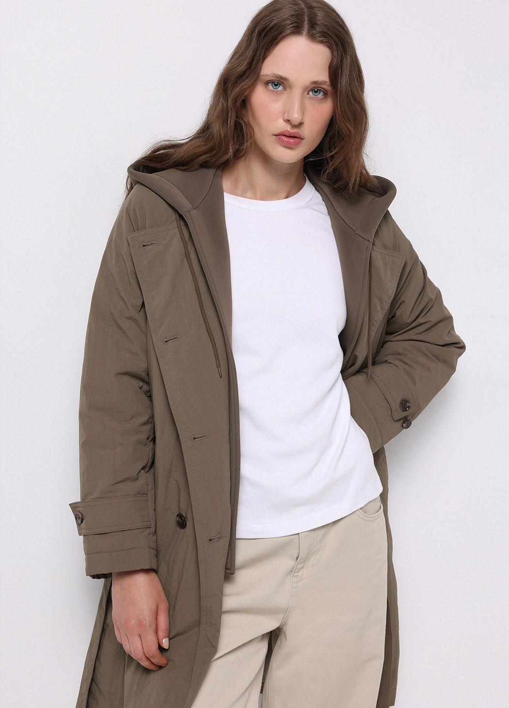 Кавова зимня куртка куртка-пальто Colin's