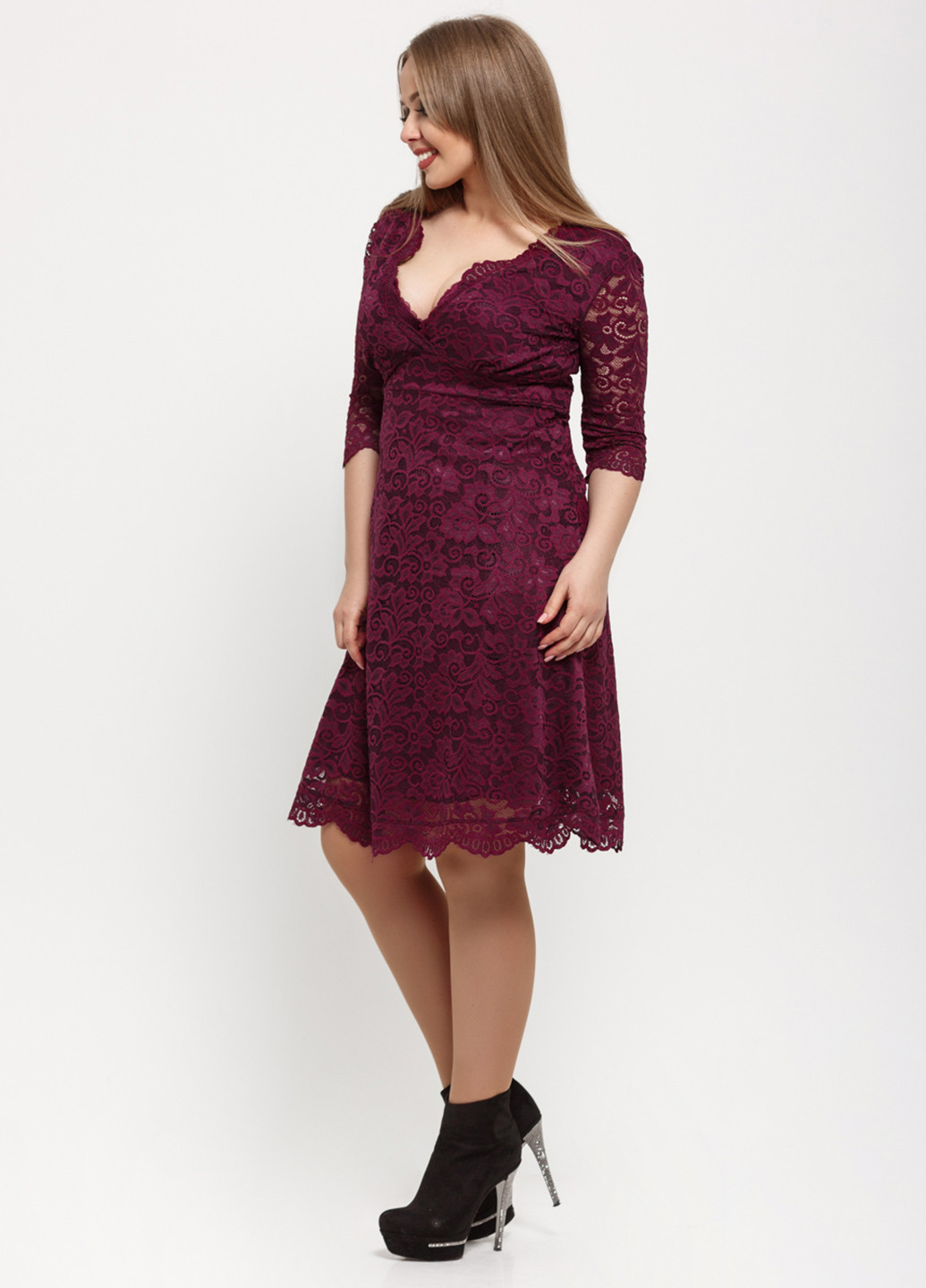 Темно-лиловое кэжуал платье Charm Collection