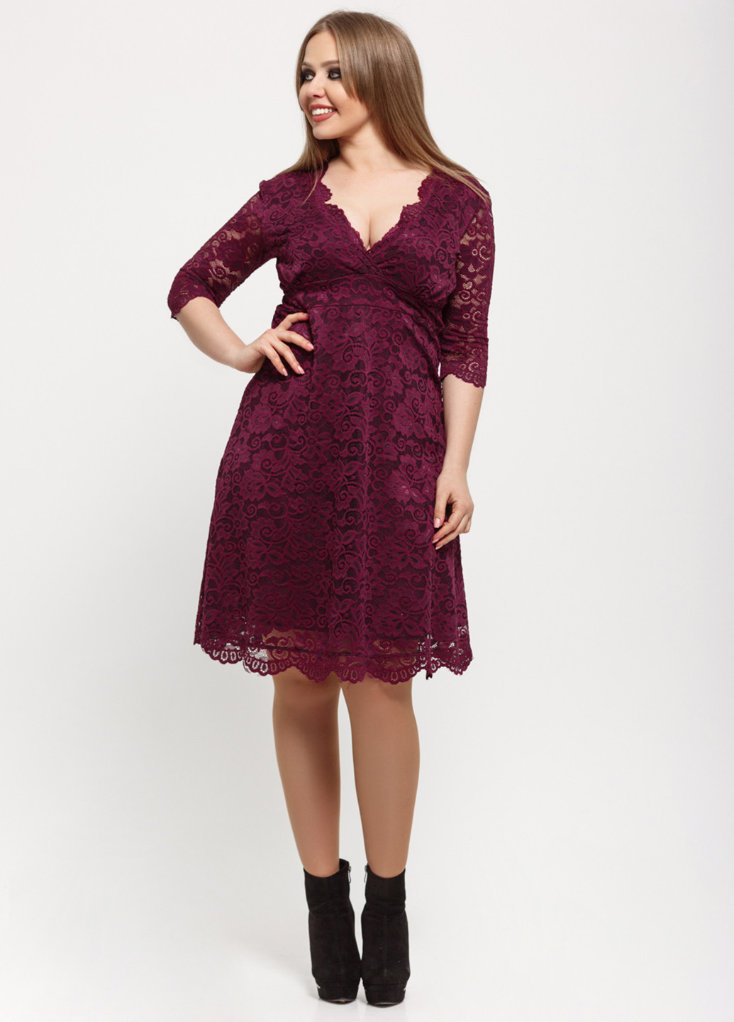 Темно-лиловое кэжуал платье Charm Collection