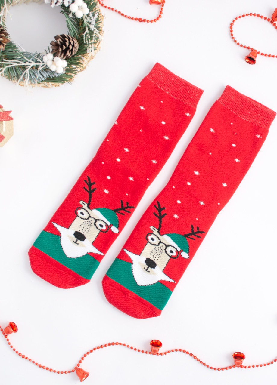 Чоловічі шкарпетки махрові новорічні Олень Style Luxe (250465347)
