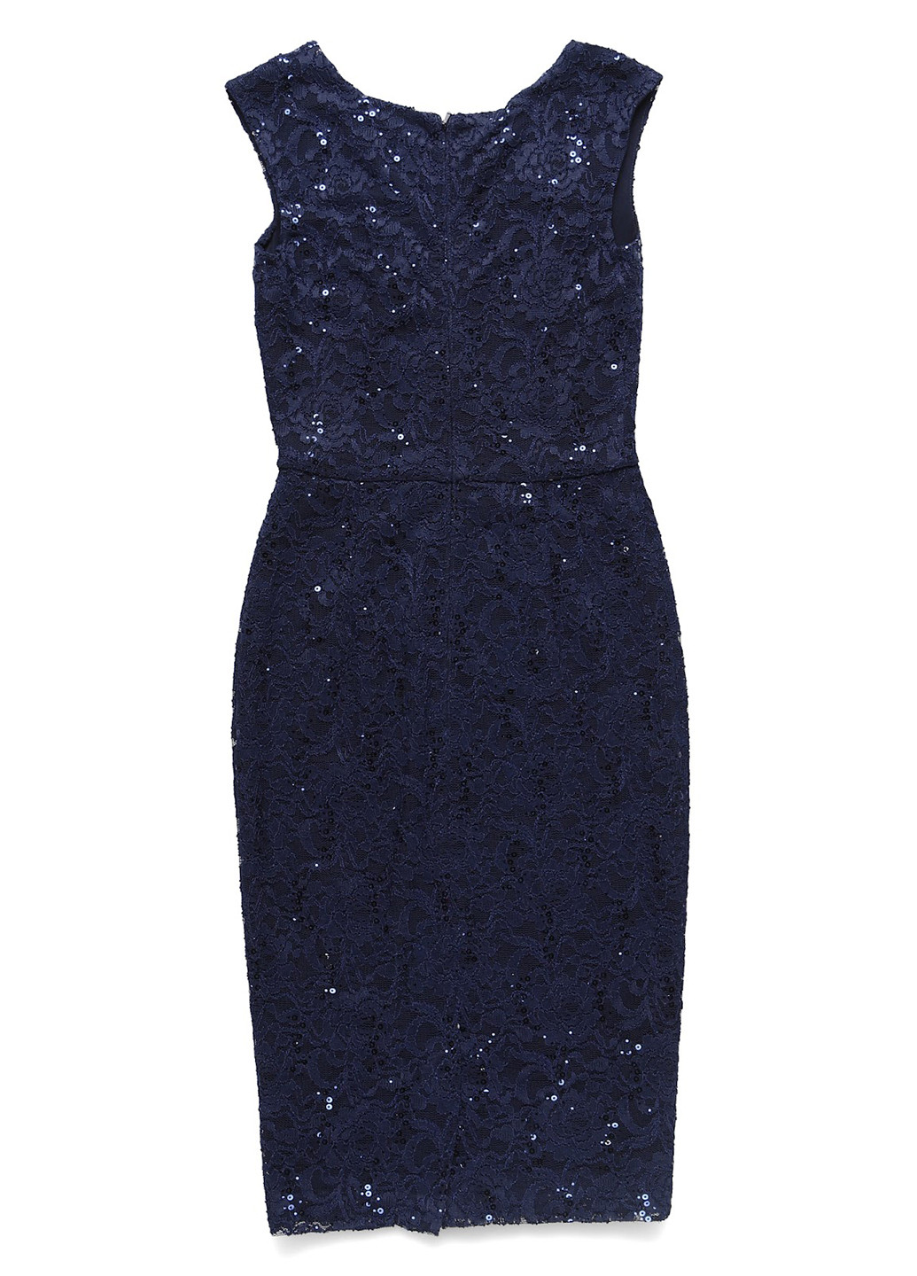 Темно-синя коктейльна, кежуал сукня футляр Swing однотонна