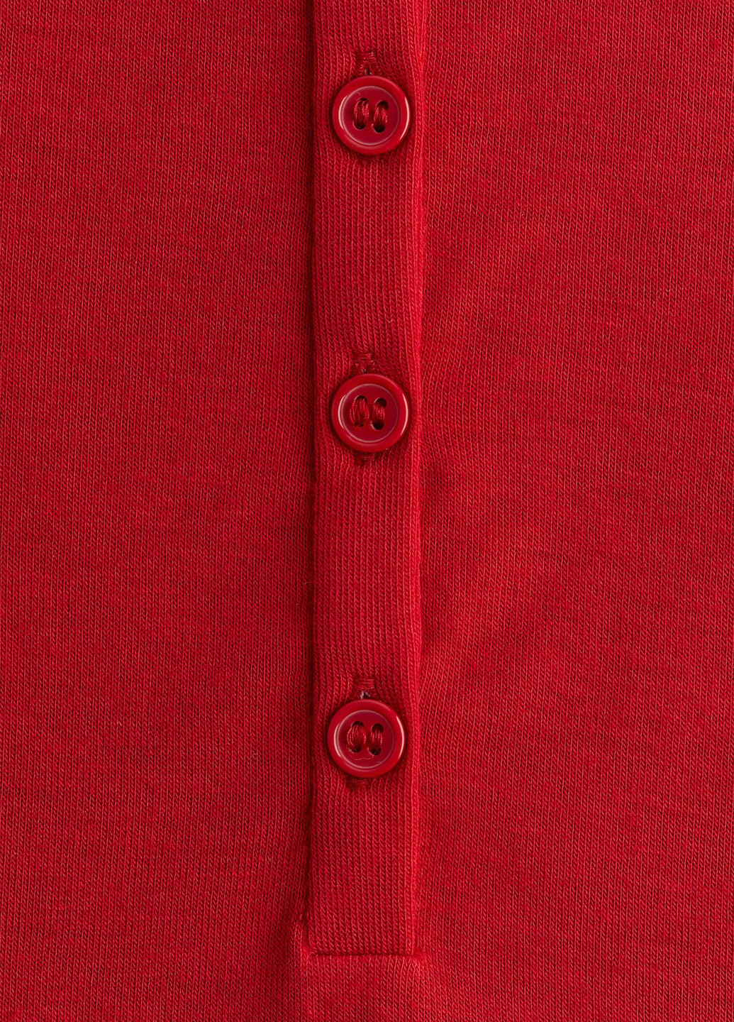 Красная женская футболка-поло H&M однотонная