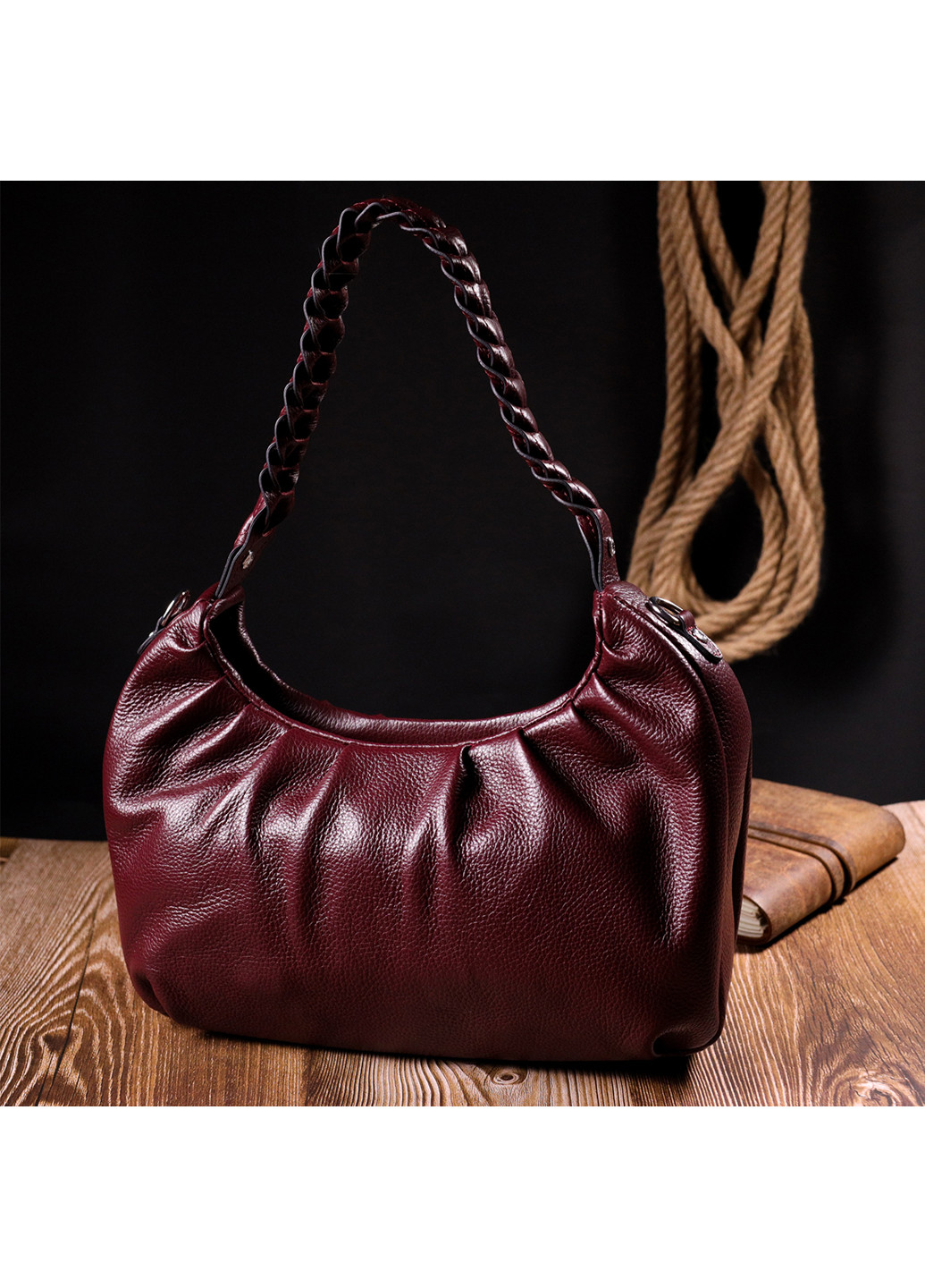 Жіноча сумка багет 30х19х8 см Karya (254595144)