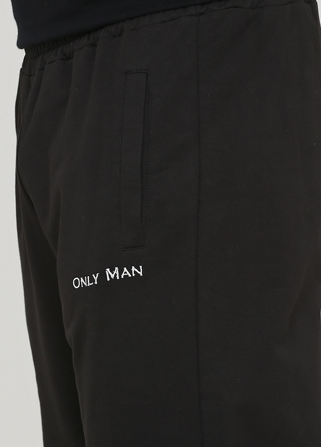 Черные спортивные демисезонные прямые брюки Only Man