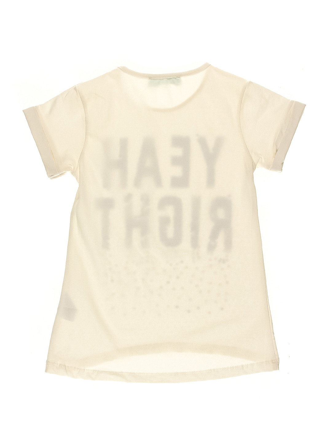 Бежева літня футболка з коротким рукавом Cichlid