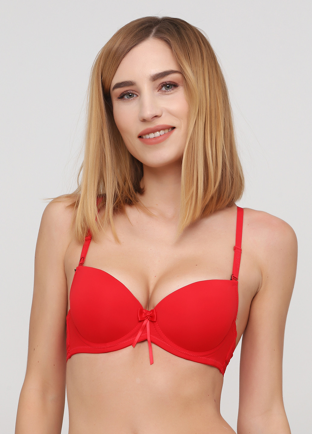 Червоний бюстгальтер Biweier з кісточками бавовна