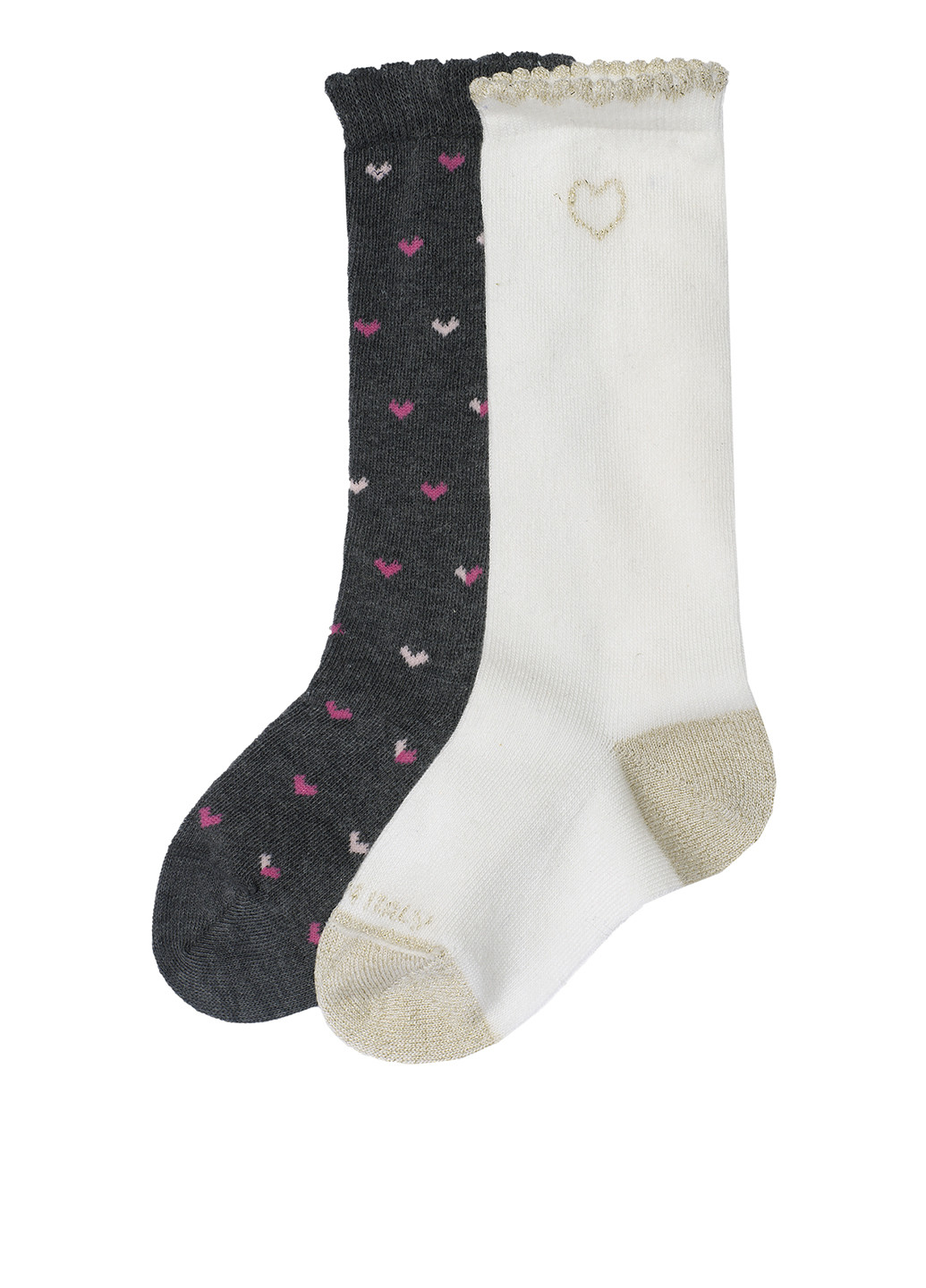 Комбинированные носки (2 пары) Chicco сердечки (251189516)