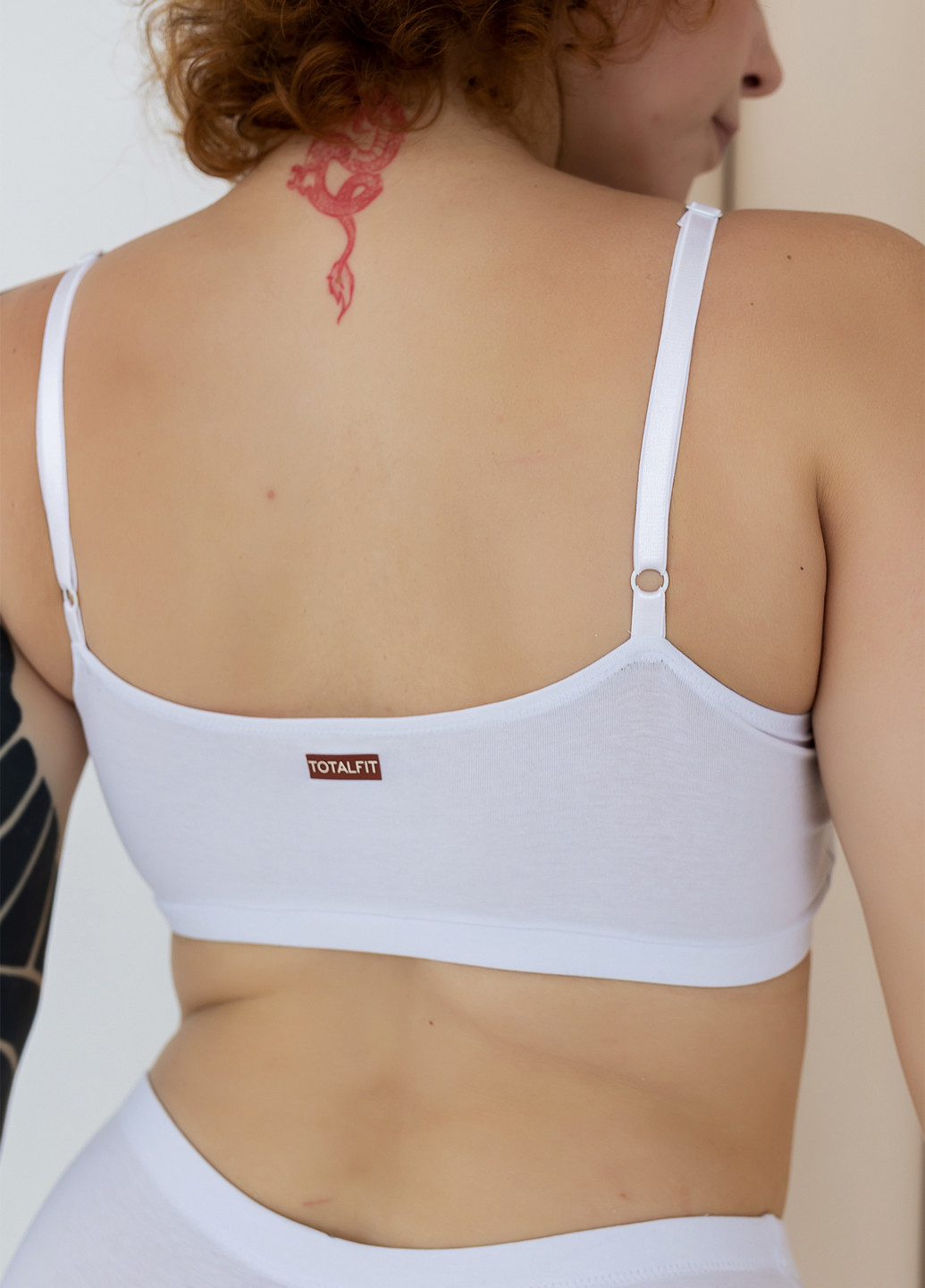 Белый бралетт бюстгальтер TOTALFIT без косточек хлопок