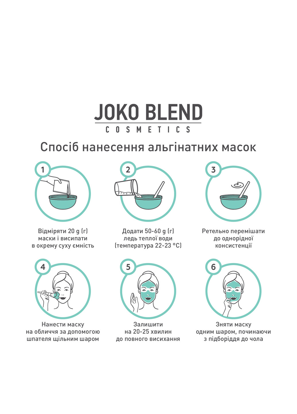 Альгинатная маска очищающая с углем 20 г Joko Blend (211091031)