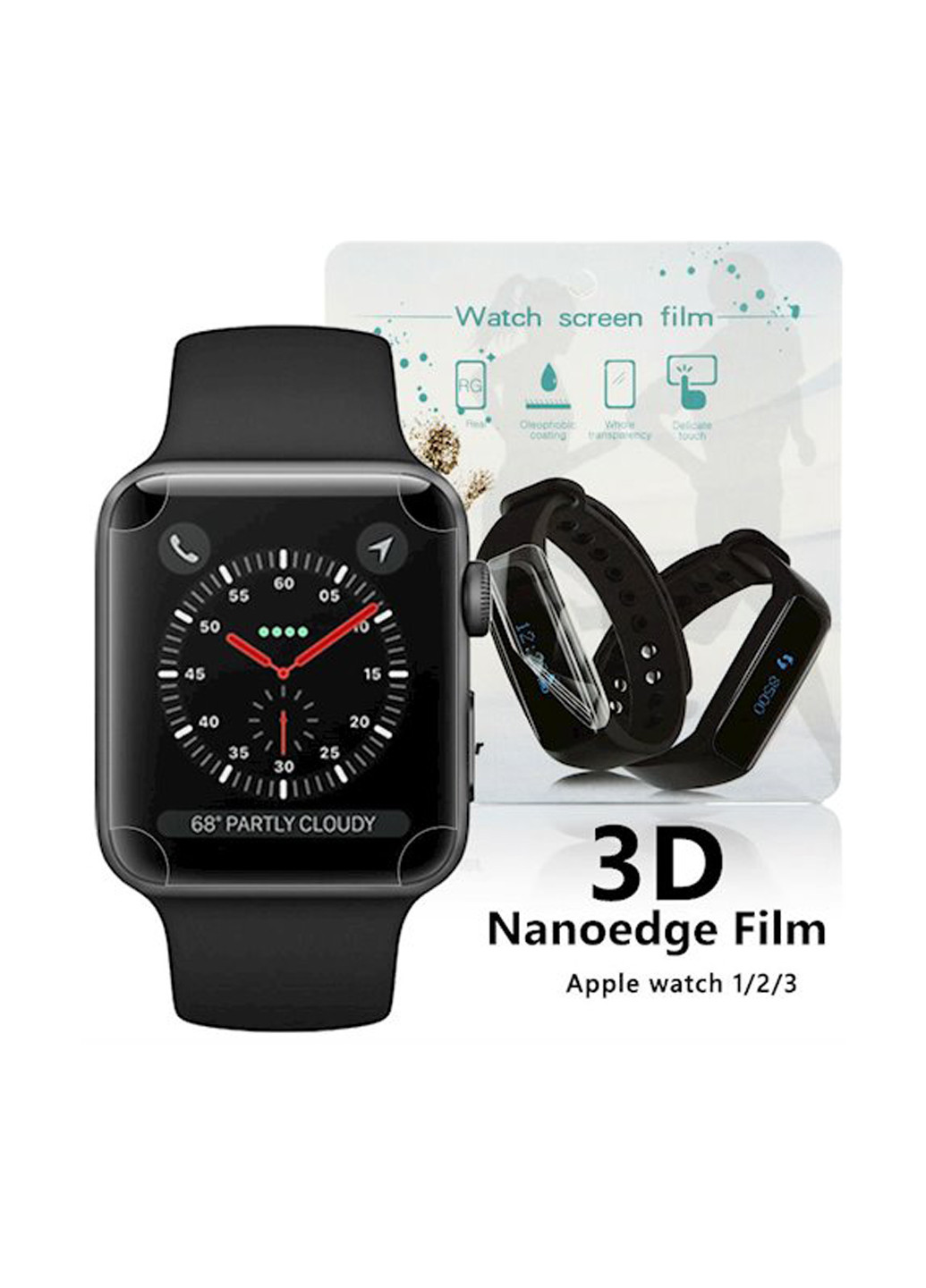 Захисна броньована плівка Full Cover для Apple Watch Series 3 38mm (701 963) BeCover full cover для apple watch series 3 38mm (701963) (145252223)