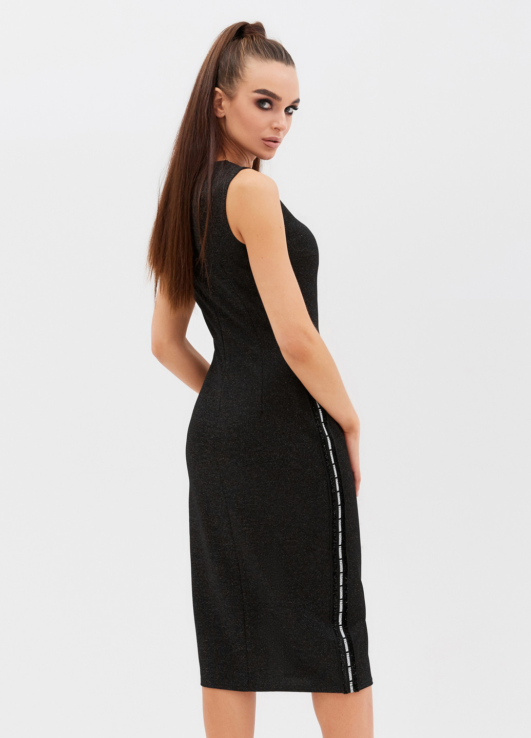Черное кэжуал платье футляр ST-Seventeen однотонное