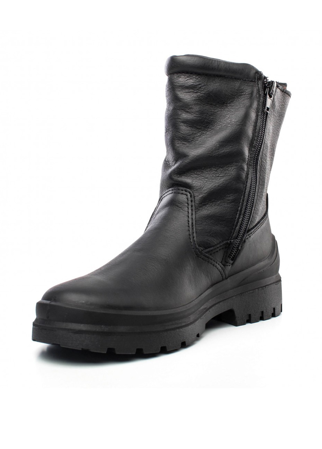 Черные зимние полусапоги Manul