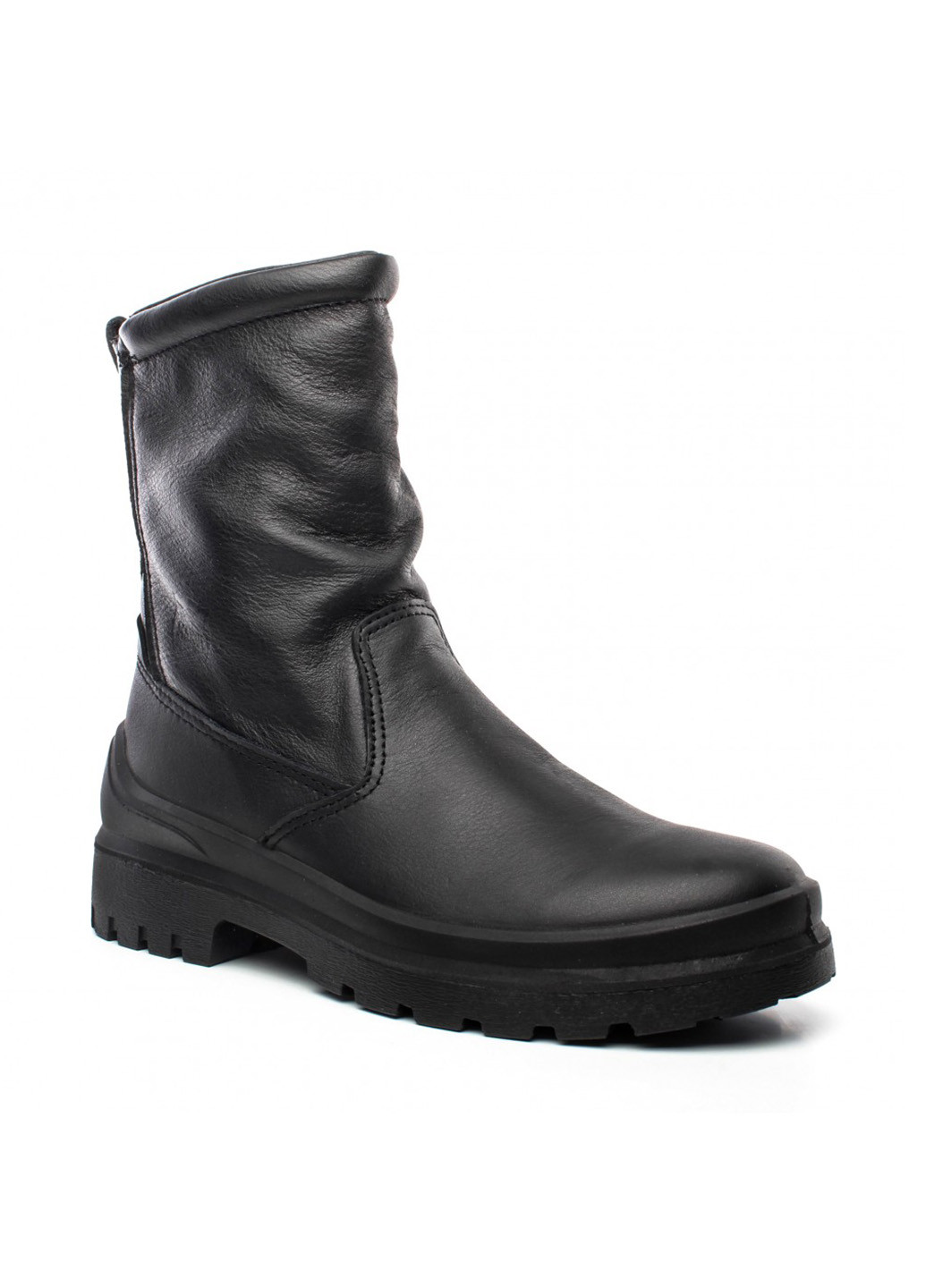 Черные зимние полусапоги Manul