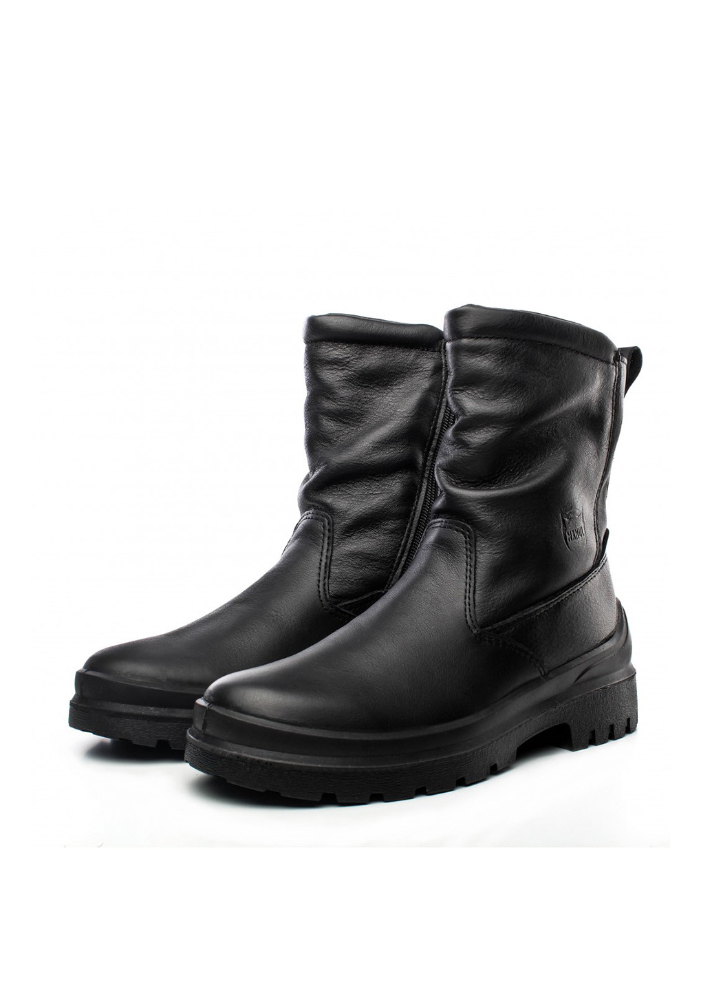 Черные зимние полусапоги Manul