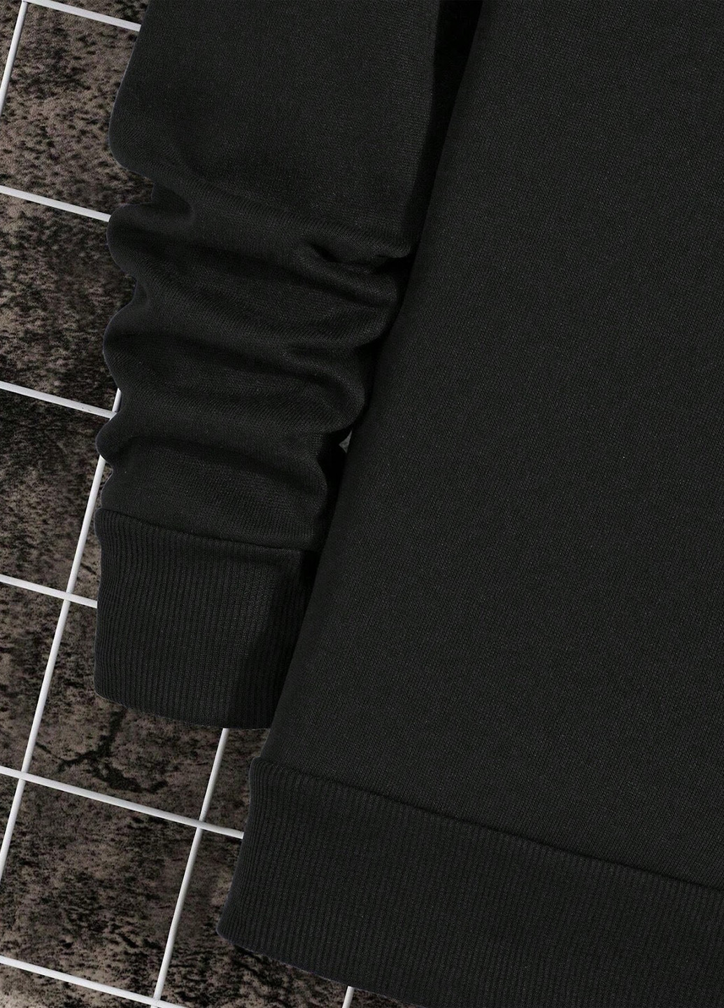 Черный свитшот SHEIN рисунок без декора (323262729)