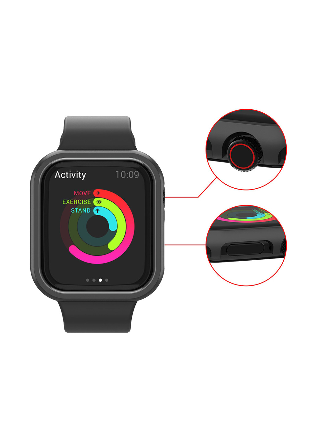 Накладка для часов Apple Watch 42/44 Aluminium Black Light XoKo накладка для часов apple watch 42/44 xoko aluminium black light (143704649)